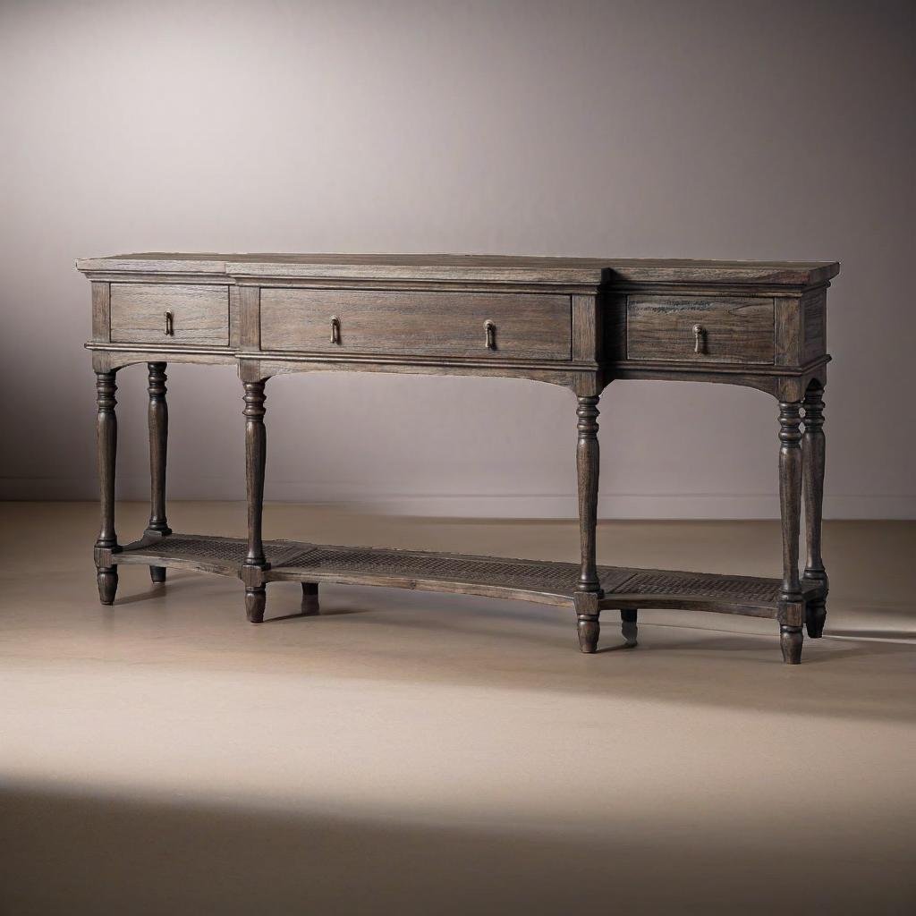 Elegant Three-Drawer Console Table