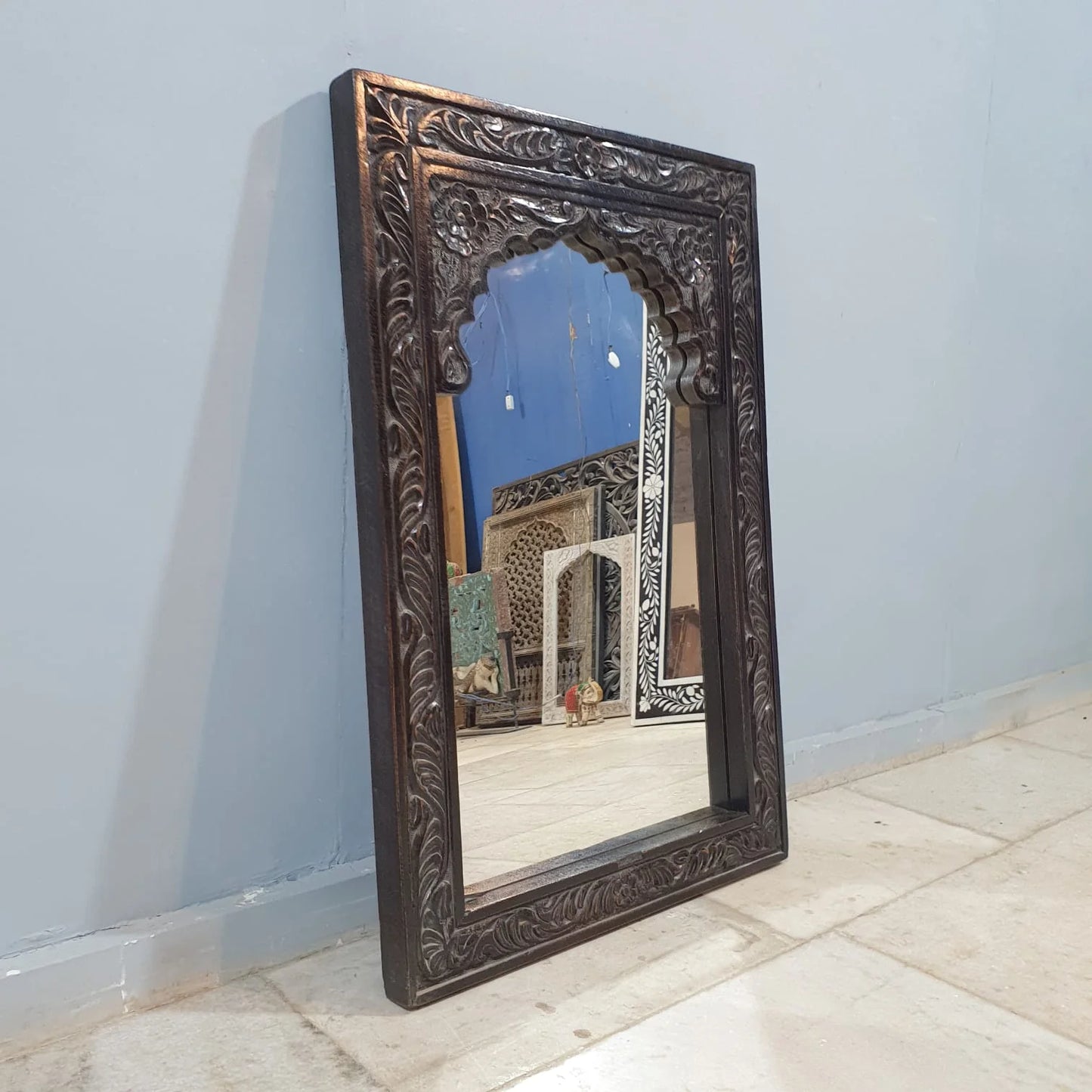 Handcrafted Indian Solid Wood Mirror (Variants)