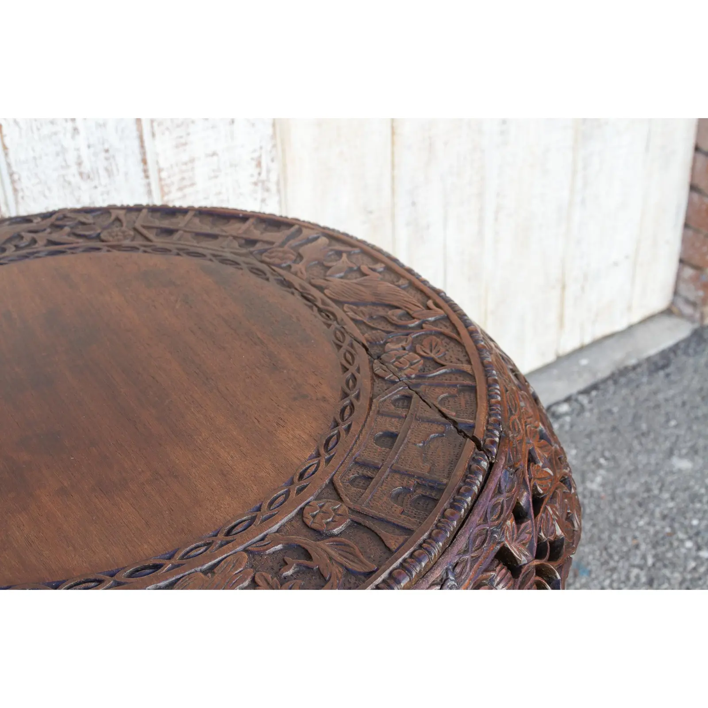 Antique Rosewood Carved Side Table