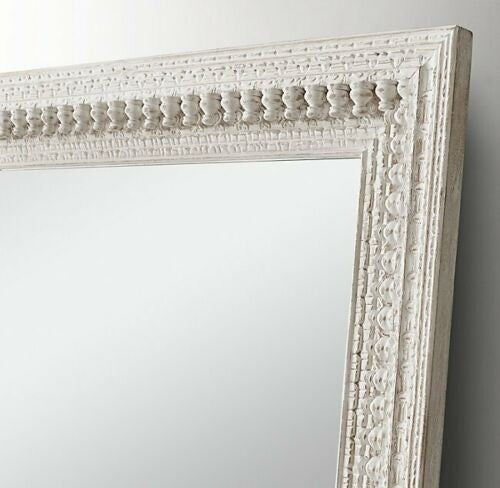 Grand Hand-Carved Full-Length Wooden Mirror